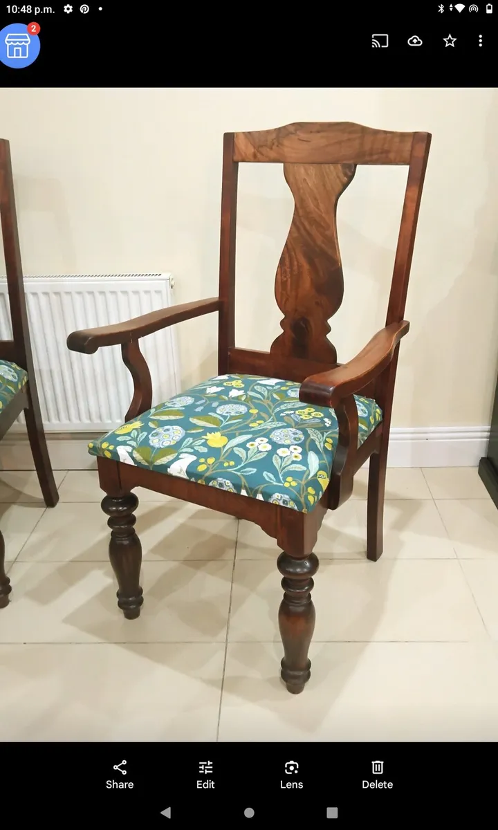Set of 6 Mahogany Reid dining room chairs - Image 2