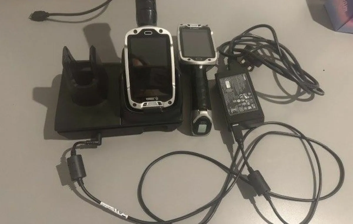 Zebra TC8000 Scanner Set – 2 Units + Charging Dock - Image 1