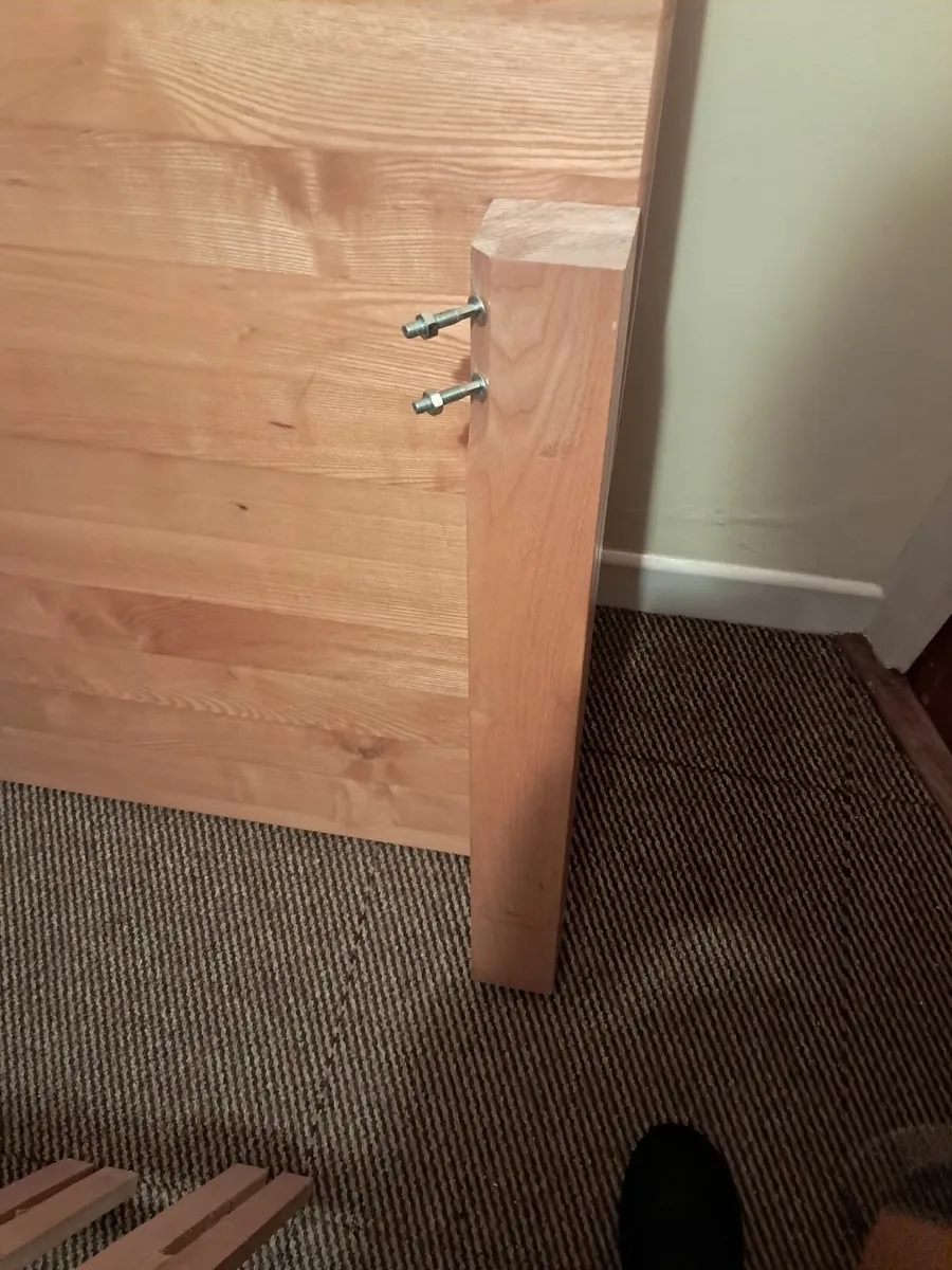 Solid wooden table with chairs. Perfect condition. - Image 1