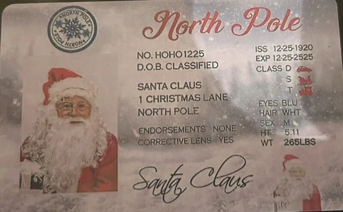 Santa Driving Licence - Image 1