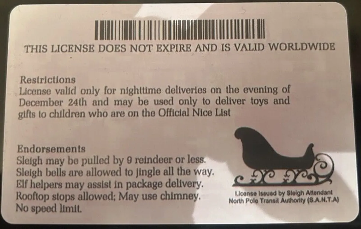 Santa Driving Licence - Image 2