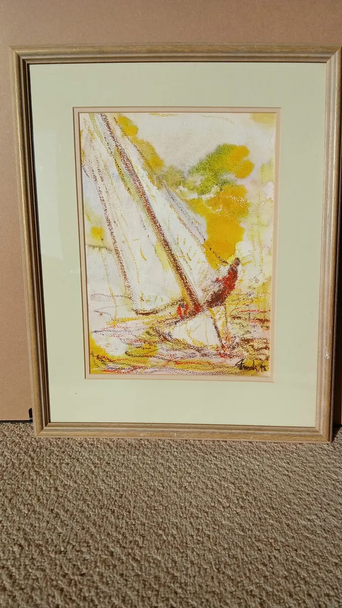 Sail boat, original artwork by Philip French