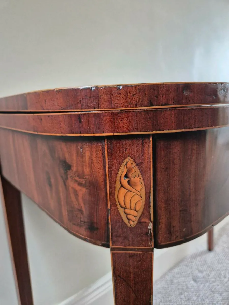 George III foldover tea table - Image 3