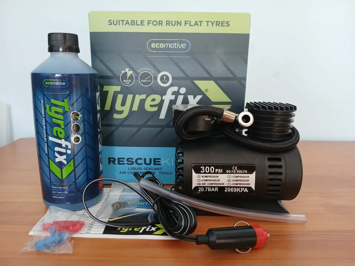 Tyrefix Puncture Repair Kit with Air Compressor - Image 2