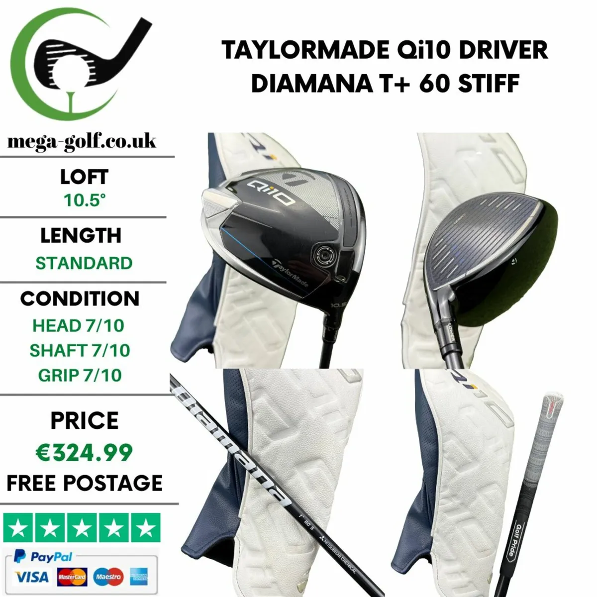 Taylormade Qi10 Driver / 10.5° / Stiff - Image 1