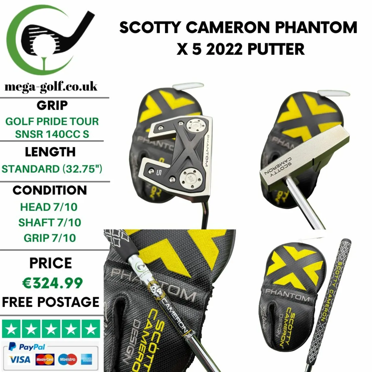 Scotty Cameron Phantom X 5 2022 Putter / 32.75″ - Image 1