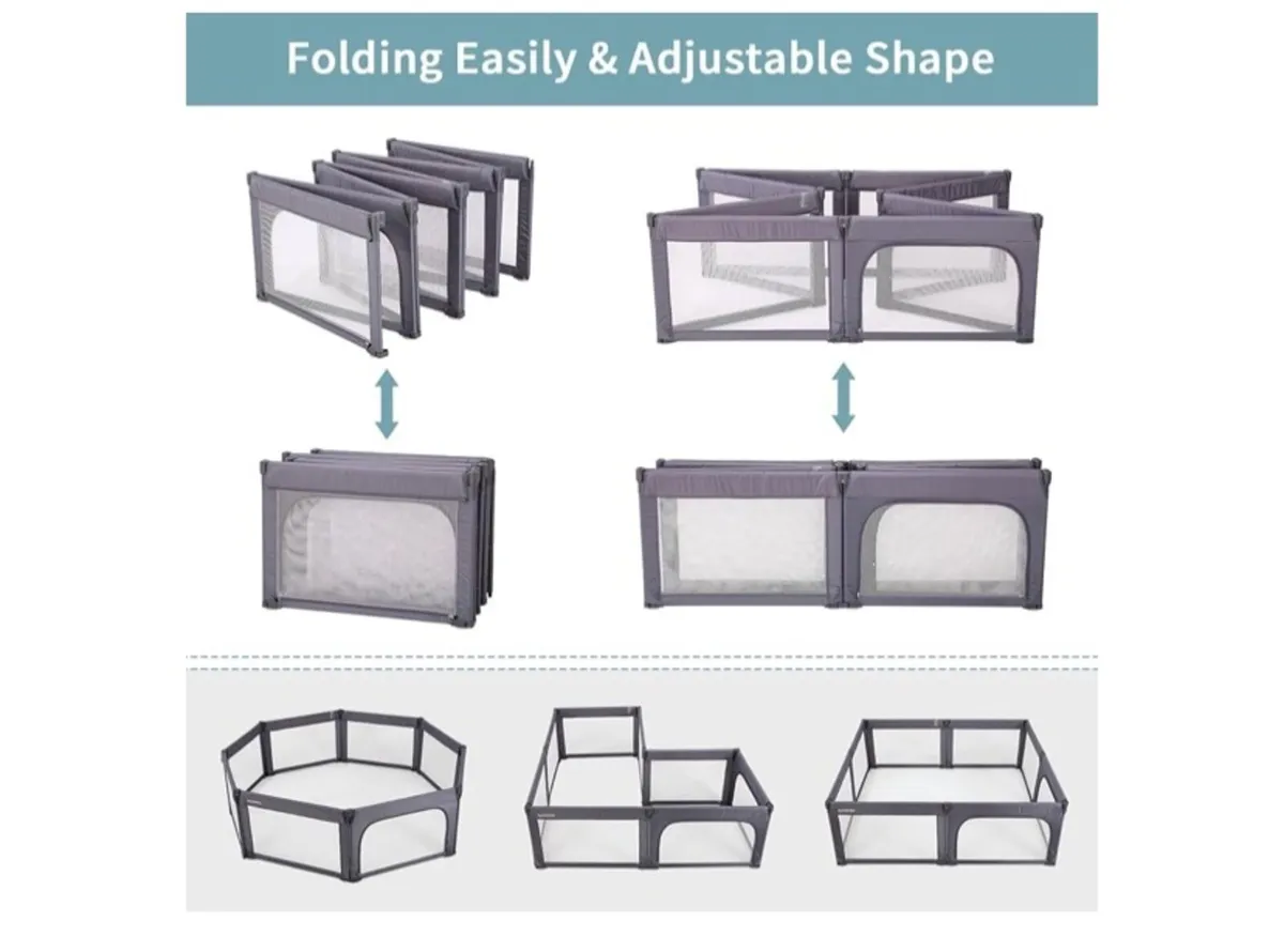 Large Adjustable Playpen – Excellent Quality - Image 4