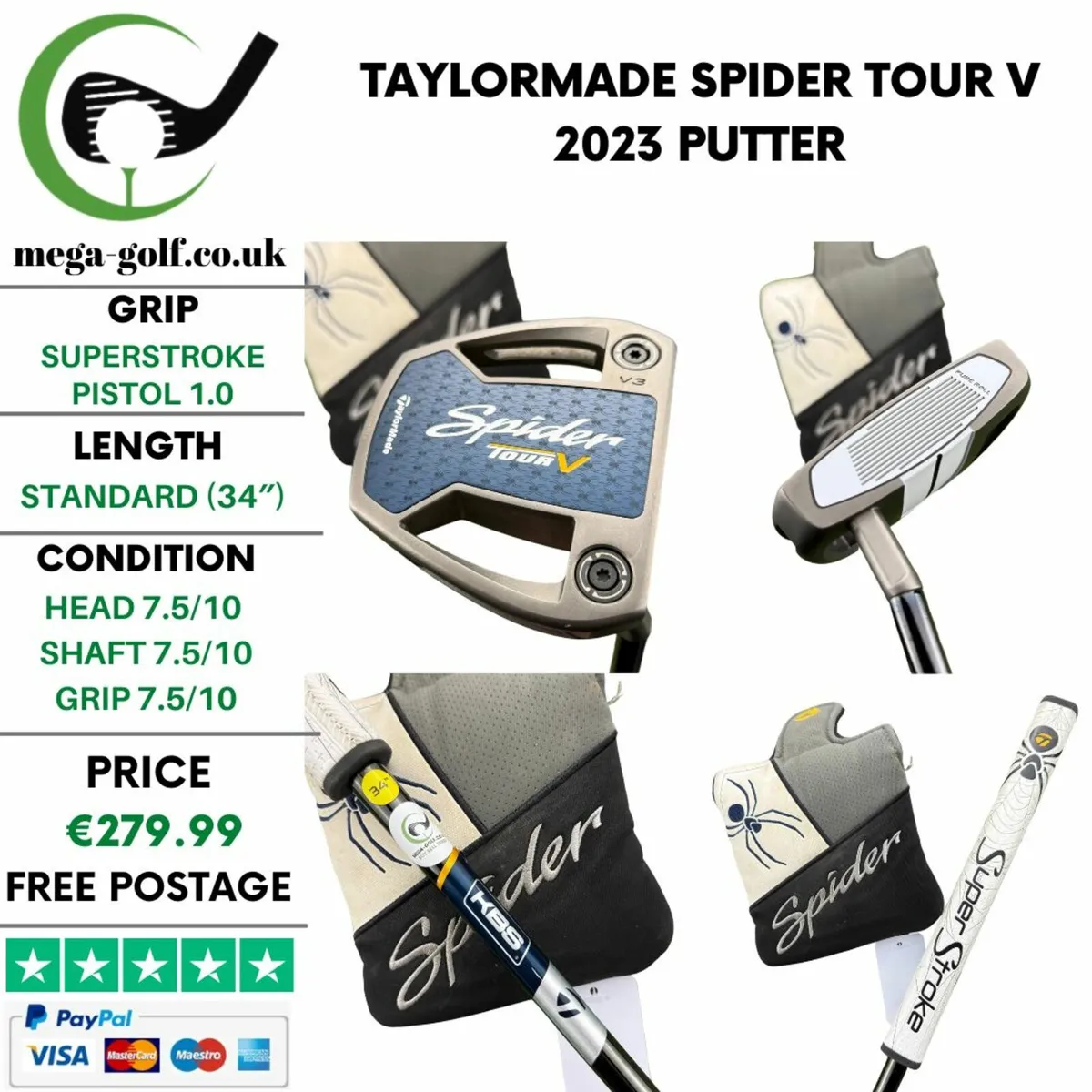 Taylormade Spider Tour V 2023 Putter / 34″ - Image 1
