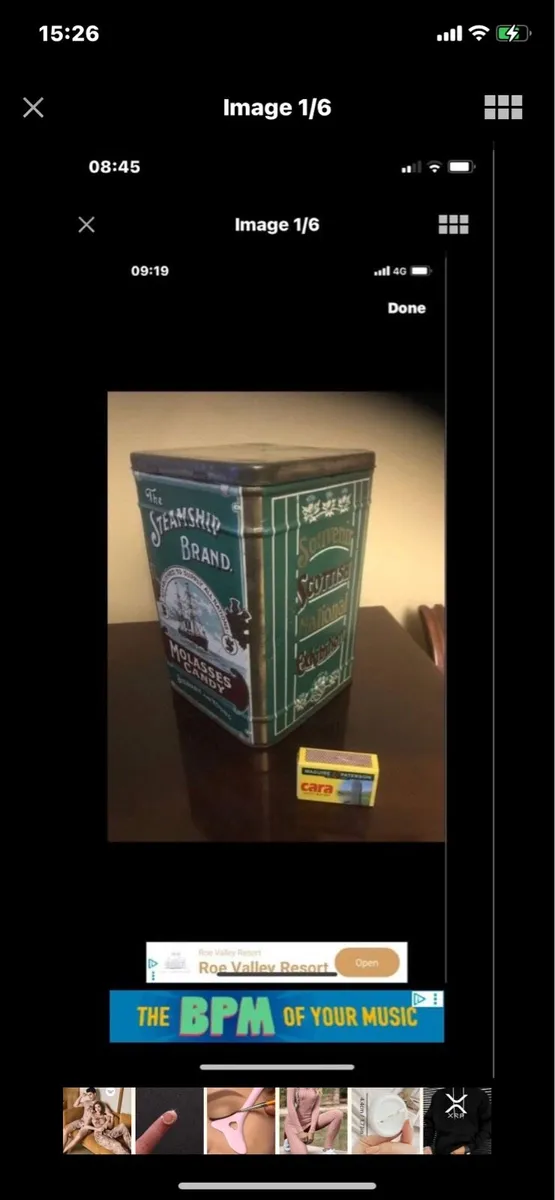 Vintage ‘The Steamship Brand’ Metal Box - Image 1