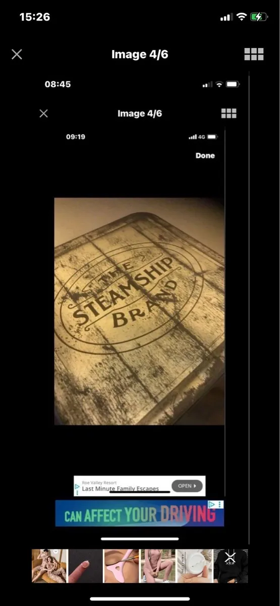 Vintage ‘The Steamship Brand’ Metal Box - Image 4