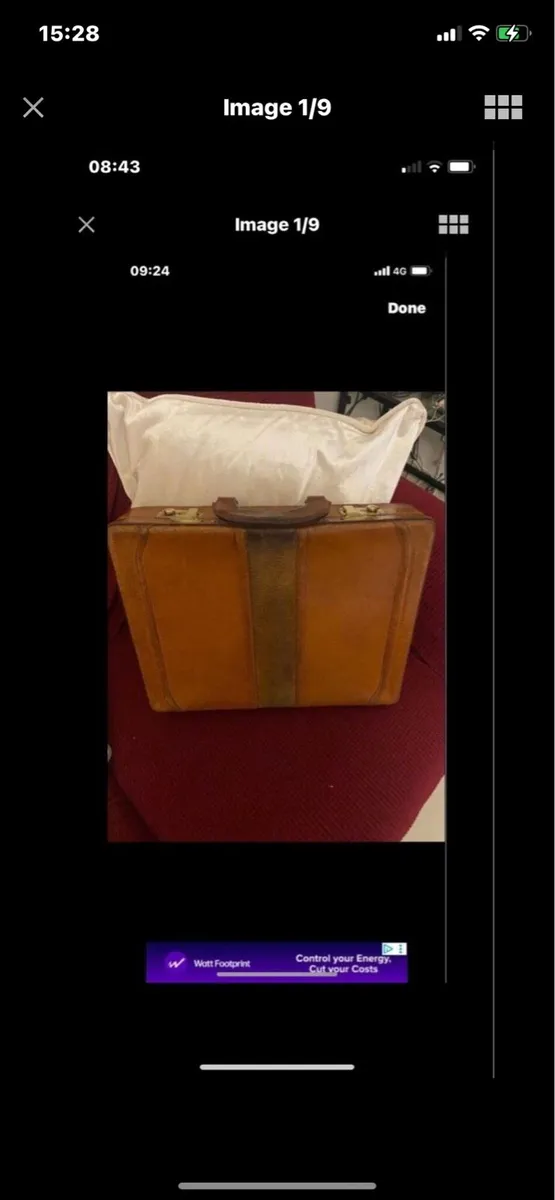 Vintage Leather Briefcase - Image 1