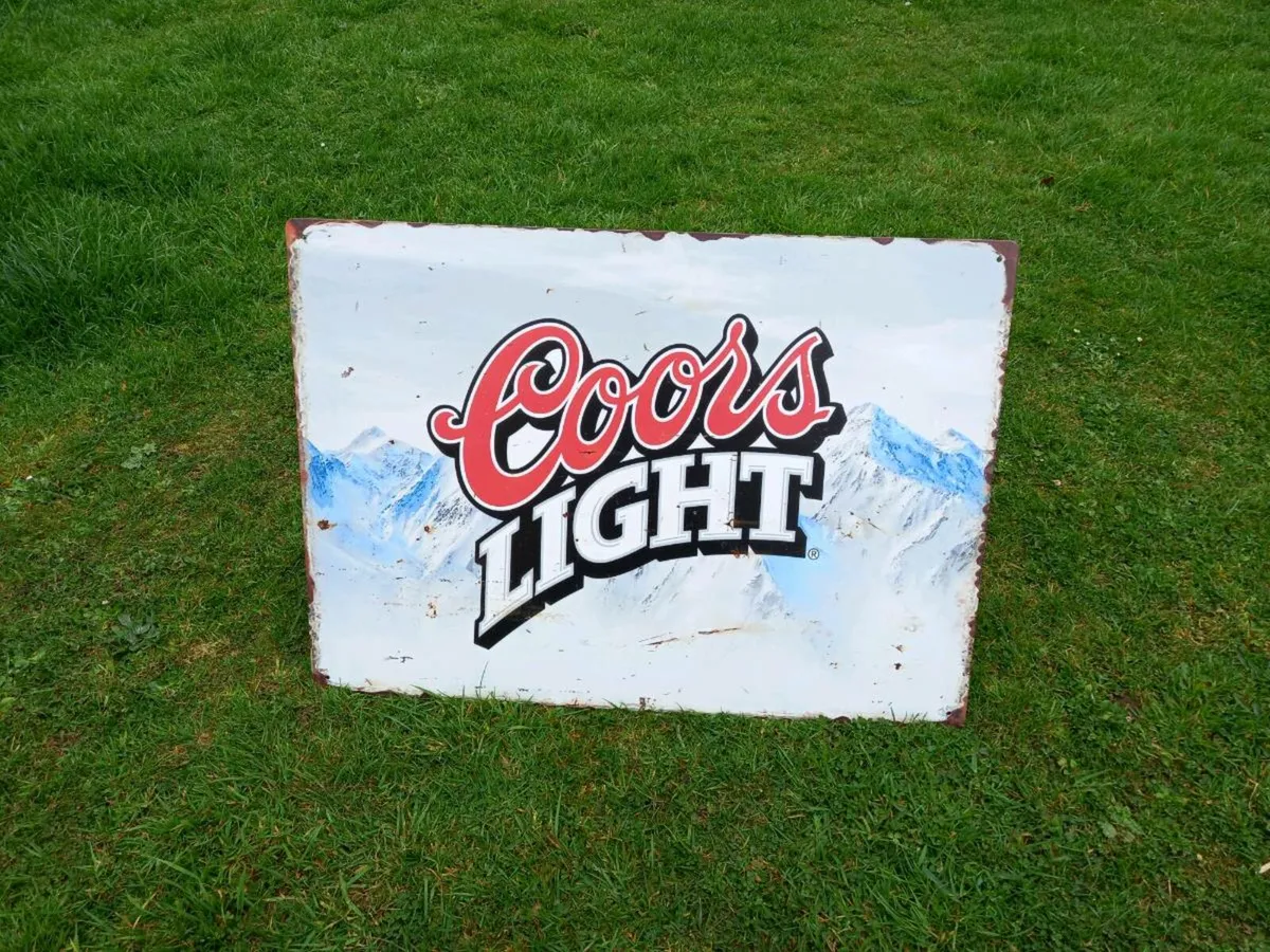 Coors Light Large Tin Sign - Image 1