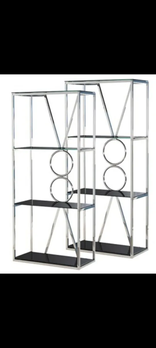 2 X beautiful glass shelf units - Image 1