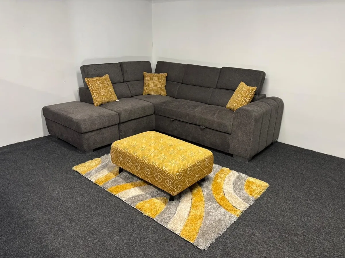 New Carmen Fabric Corner Sofa bed - Image 3