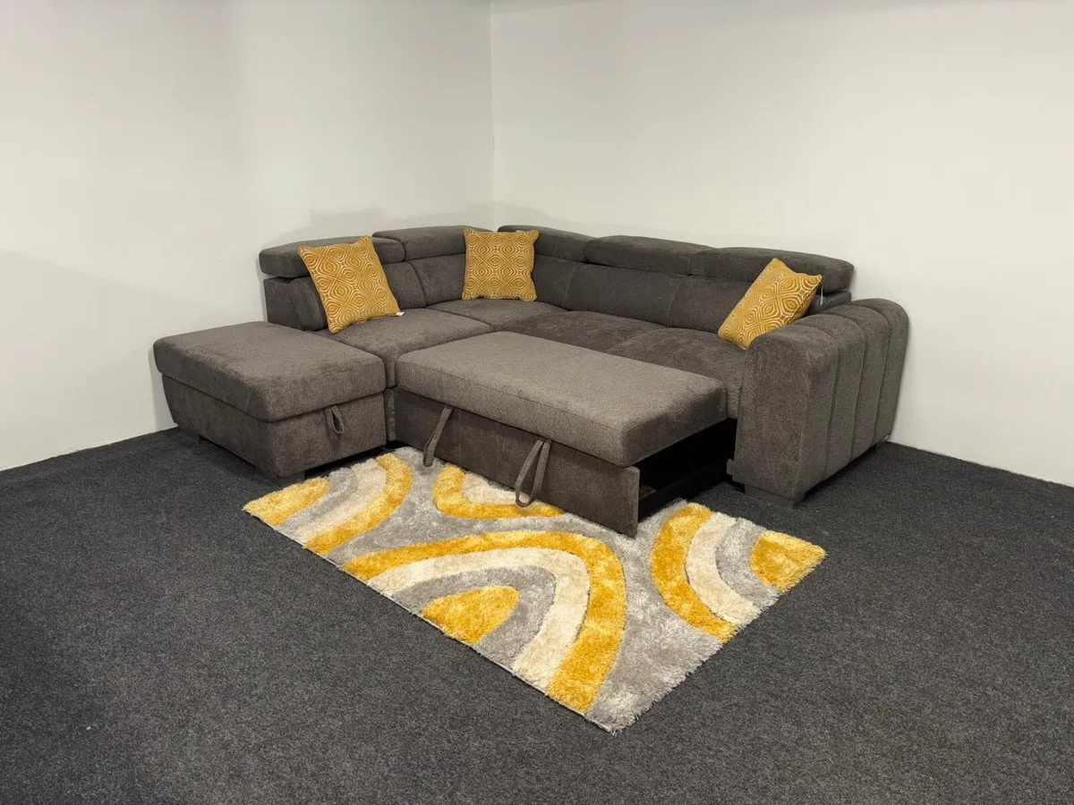 New Carmen Fabric Corner Sofa bed - Image 4