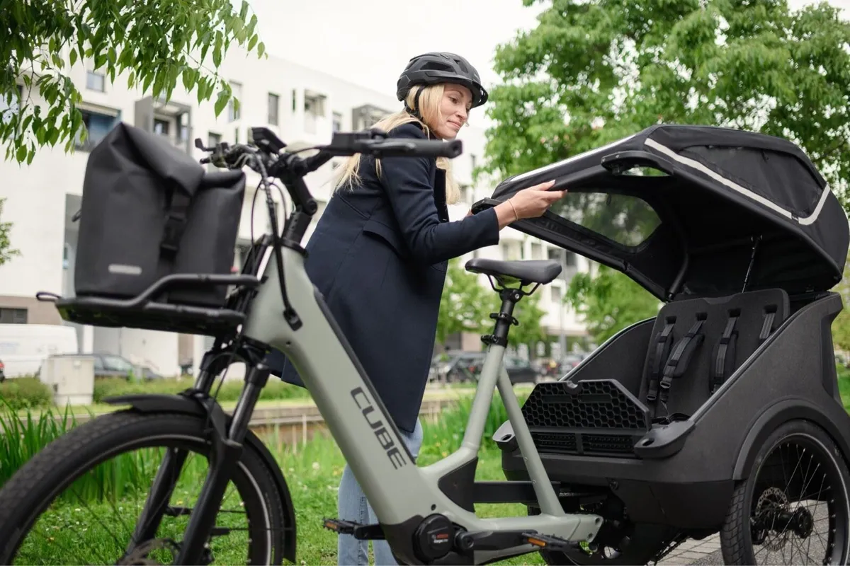 CUBE E-bike trike family cargo bike grey/reflex - Image 4