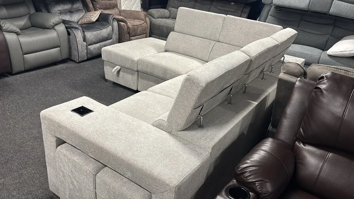 New Corner Sofa Bed With Charger Point - Image 2