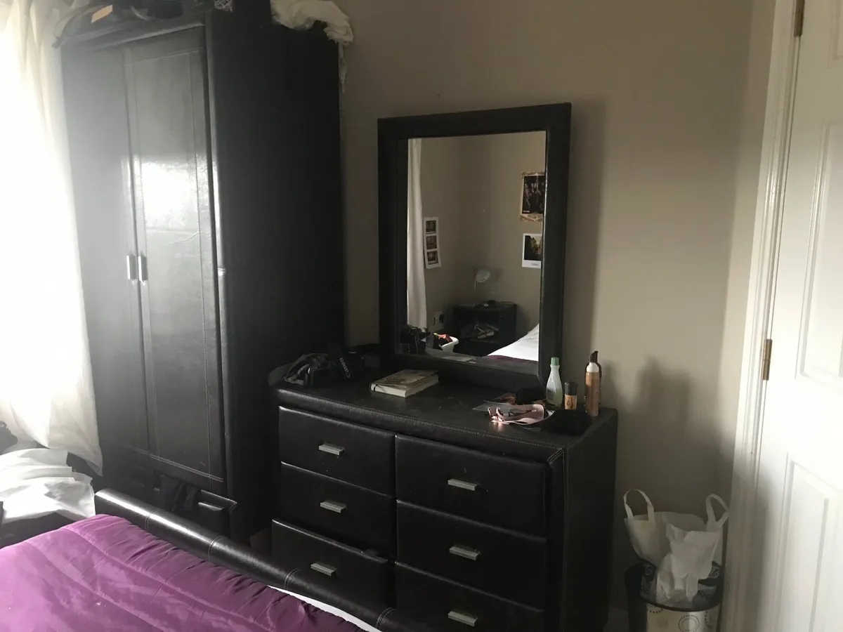 L- Corner Sofa, Armchair & Ottoman &Double Bed set - Image 2