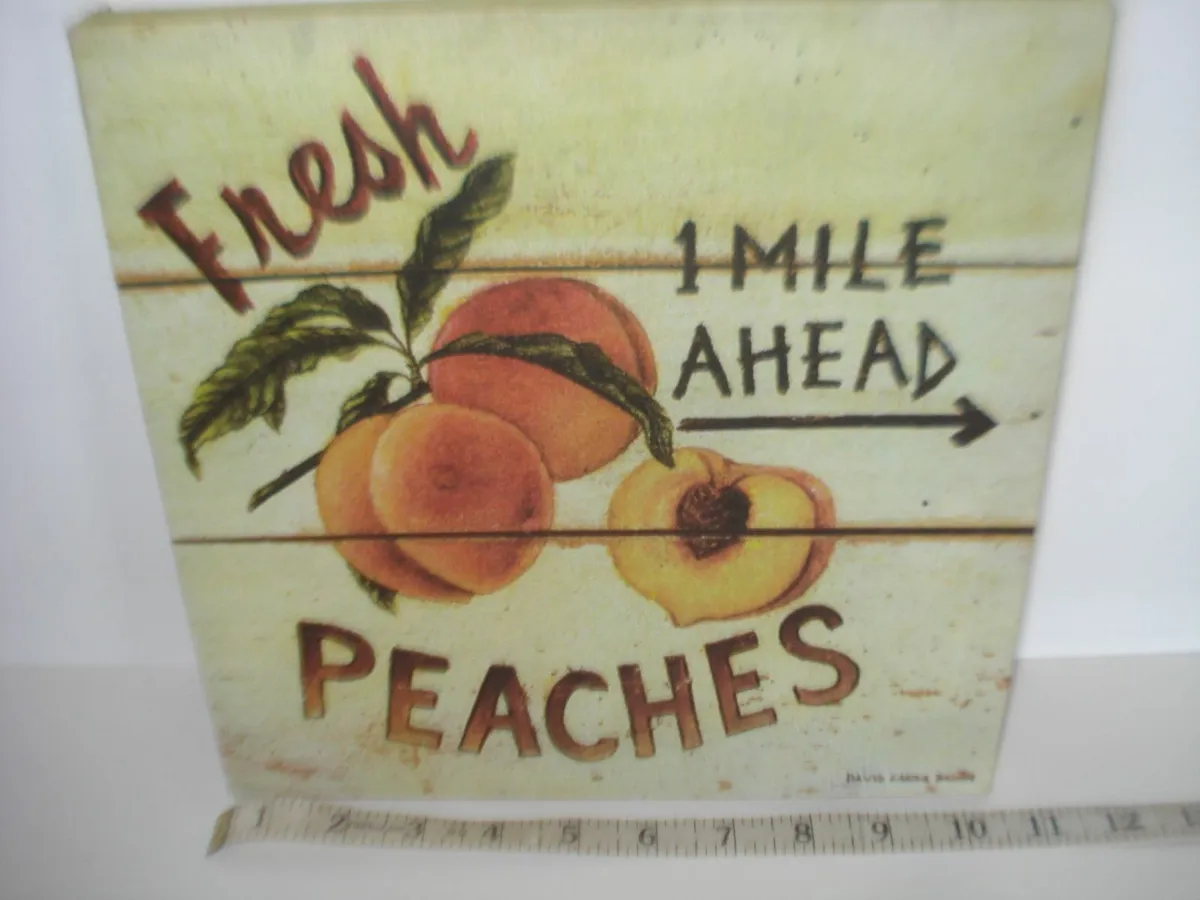 PEACHES SIGN. PRINT ON CANVAS. - Image 2