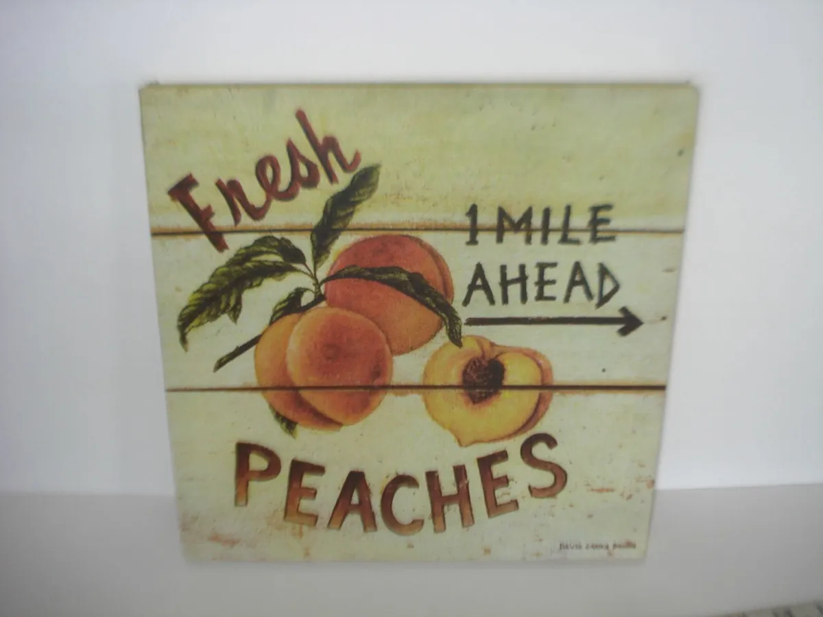 PEACHES SIGN. PRINT ON CANVAS. - Image 4