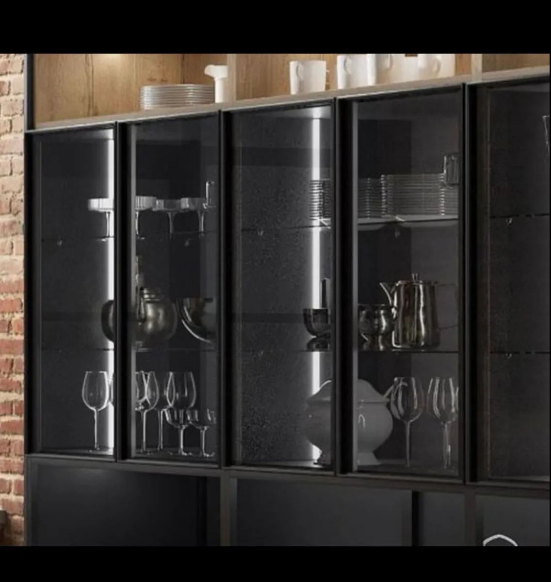 High Quality Black Aluminium Cabinet Doors