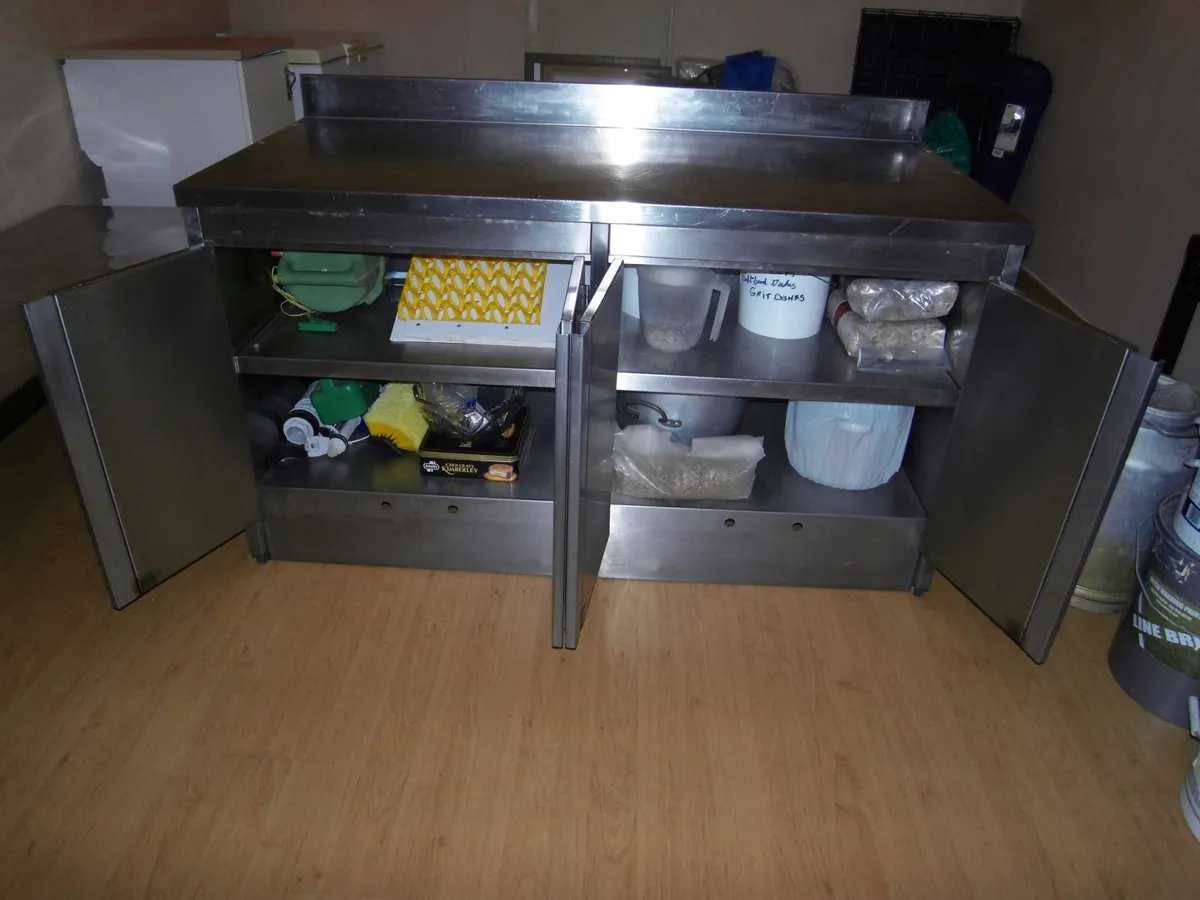 STAINLESS STEEL CABINET AND TABLE - Image 4