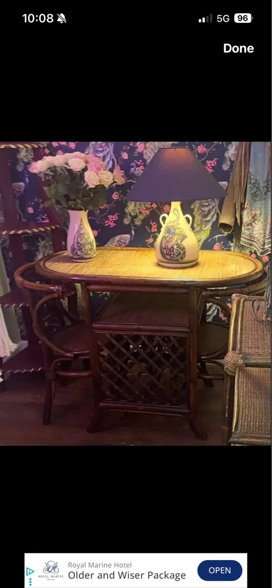 Vintage Rattan Table & Chairs
