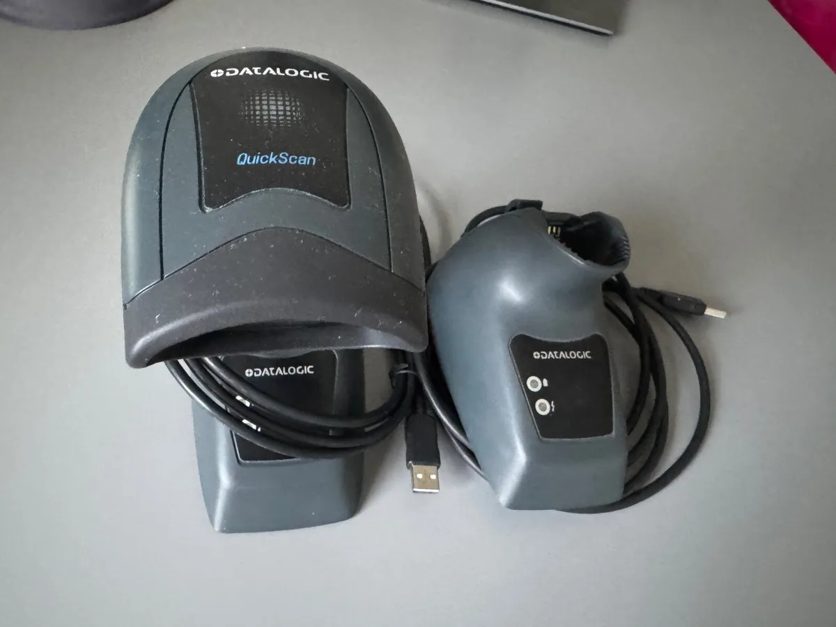 Datalogic Handheld Barcode Scanner  and 2 Chargers - Image 1