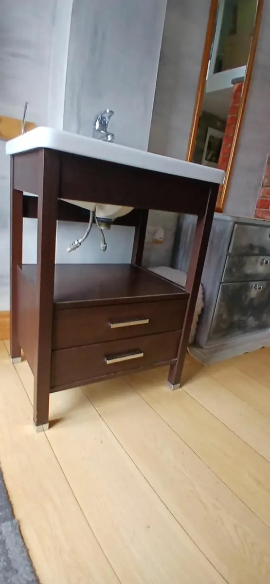 bathroom sink with cabinet - Image 4