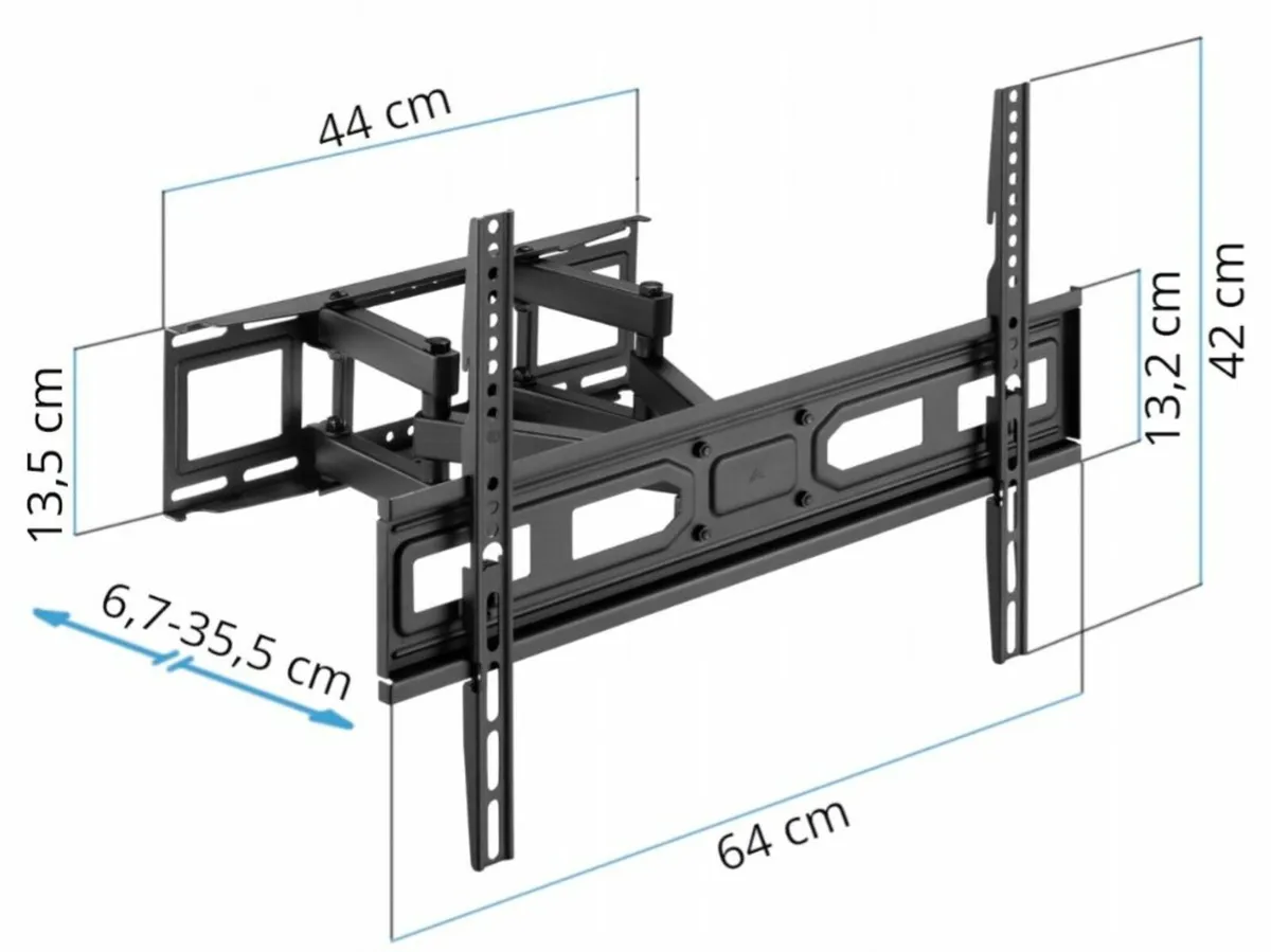 Tv Wall Mount Bracket Tilt Swivel 57-80" - Image 2