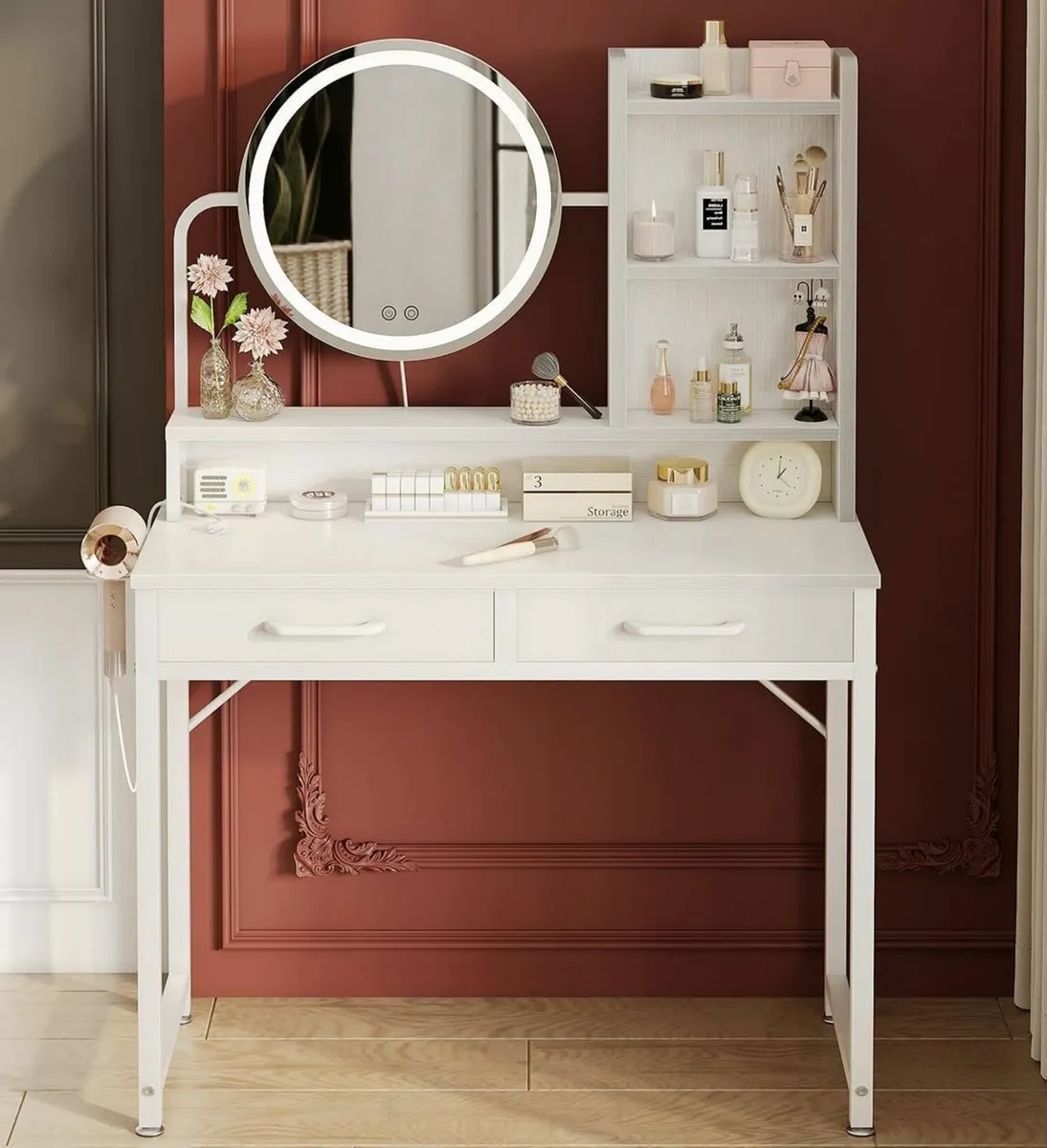 Dressing Table height-adjustable Mirror LED Lights - Image 1
