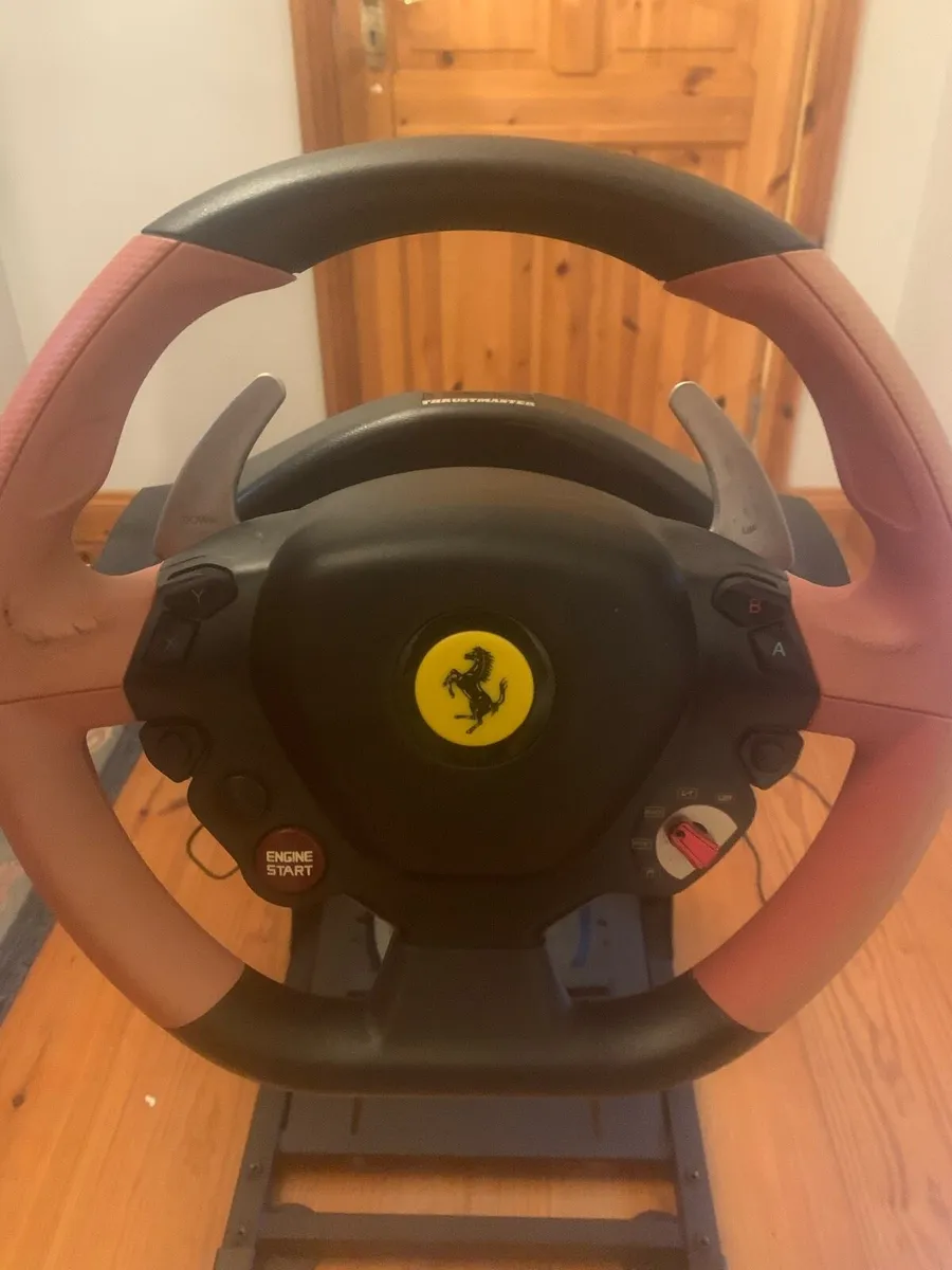 Ferrari steering wheel and racing sim mount - Image 1
