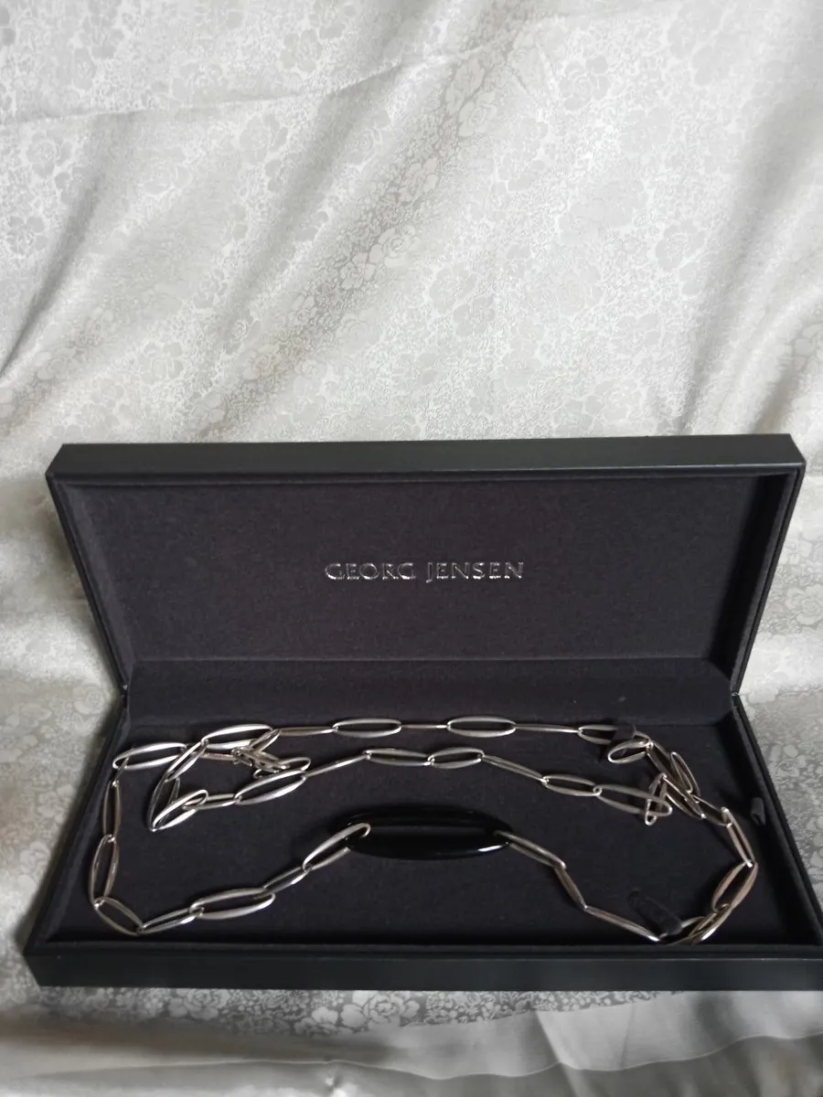 Georg Jensen "Zephyr "silver+ agate neck chain - Image 1