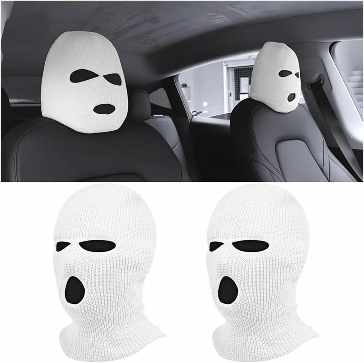 2 Pieces Creative Car Headrest Cover, Automotive W