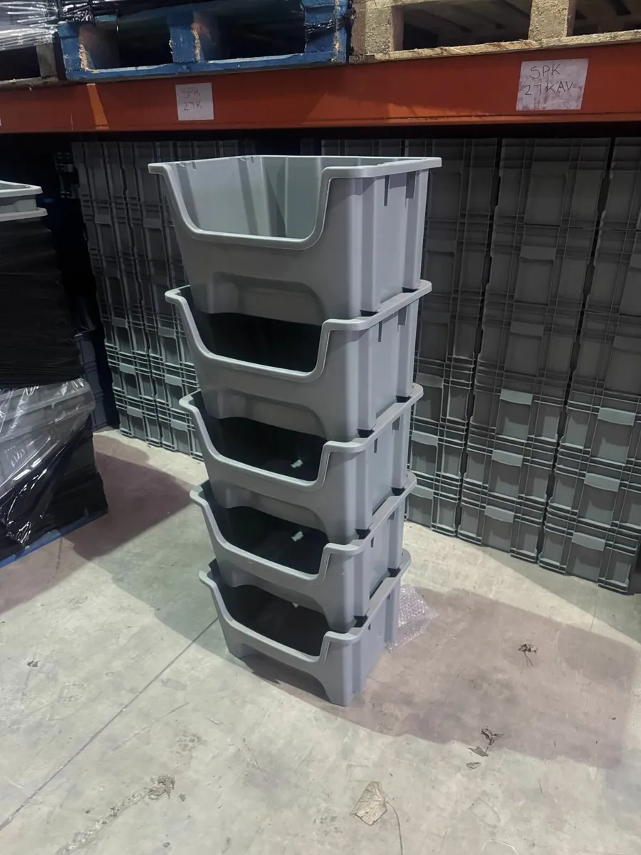 5x brand new open front storage boxes - Image 1