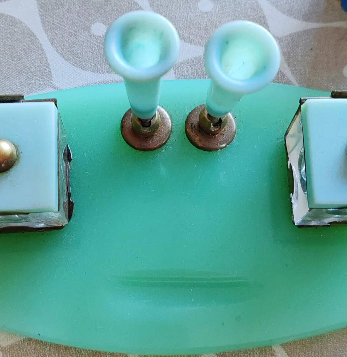 Vintage desk inkwell stand - Image 4