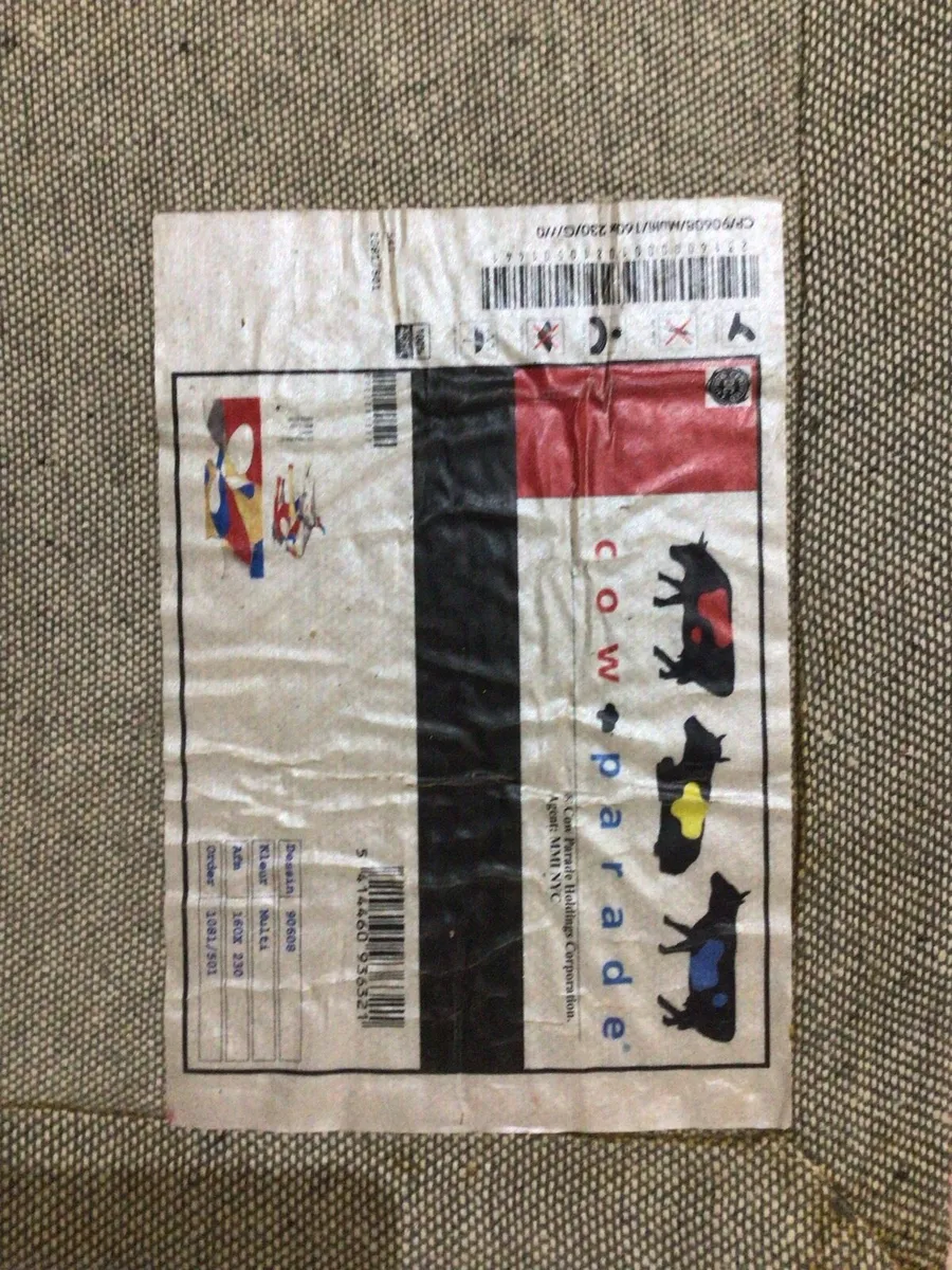 Large rug arm chair and pouffe - Image 2