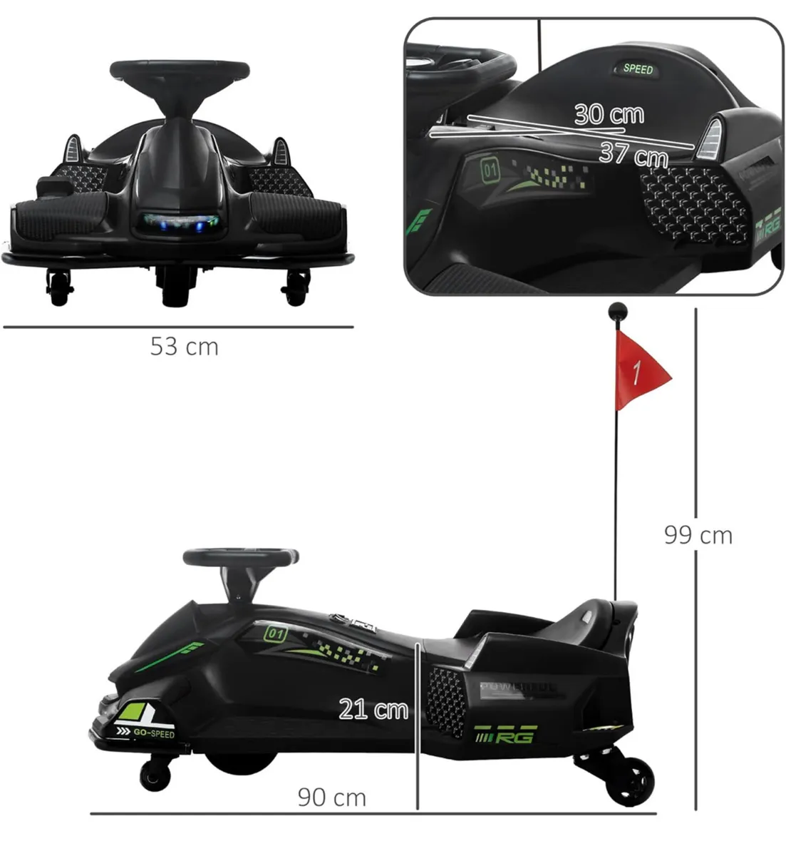 Free Delivery - Drift Rider Crazy Kart - Image 3