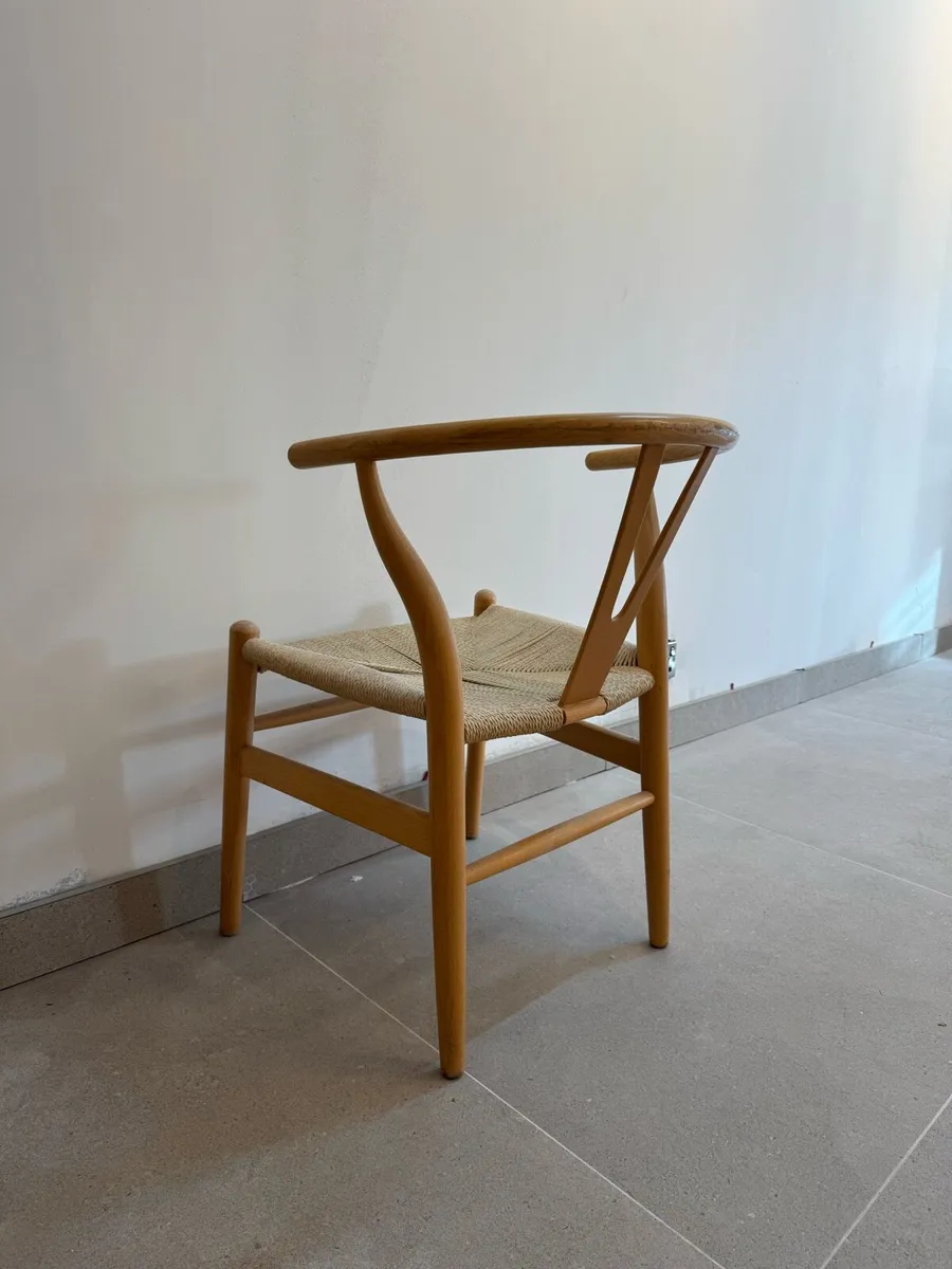 Oak Wishbone Chairs - Image 4