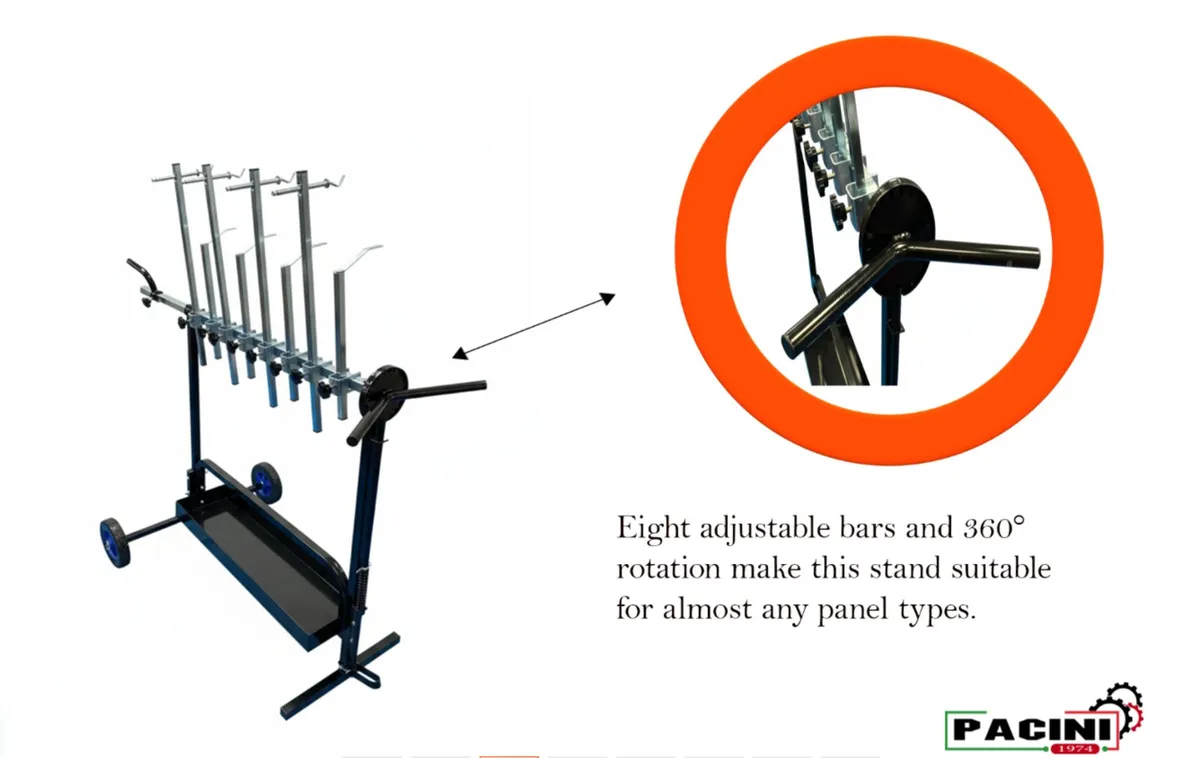 Universal Mobile Rotating Paint Panel Stand - Image 4