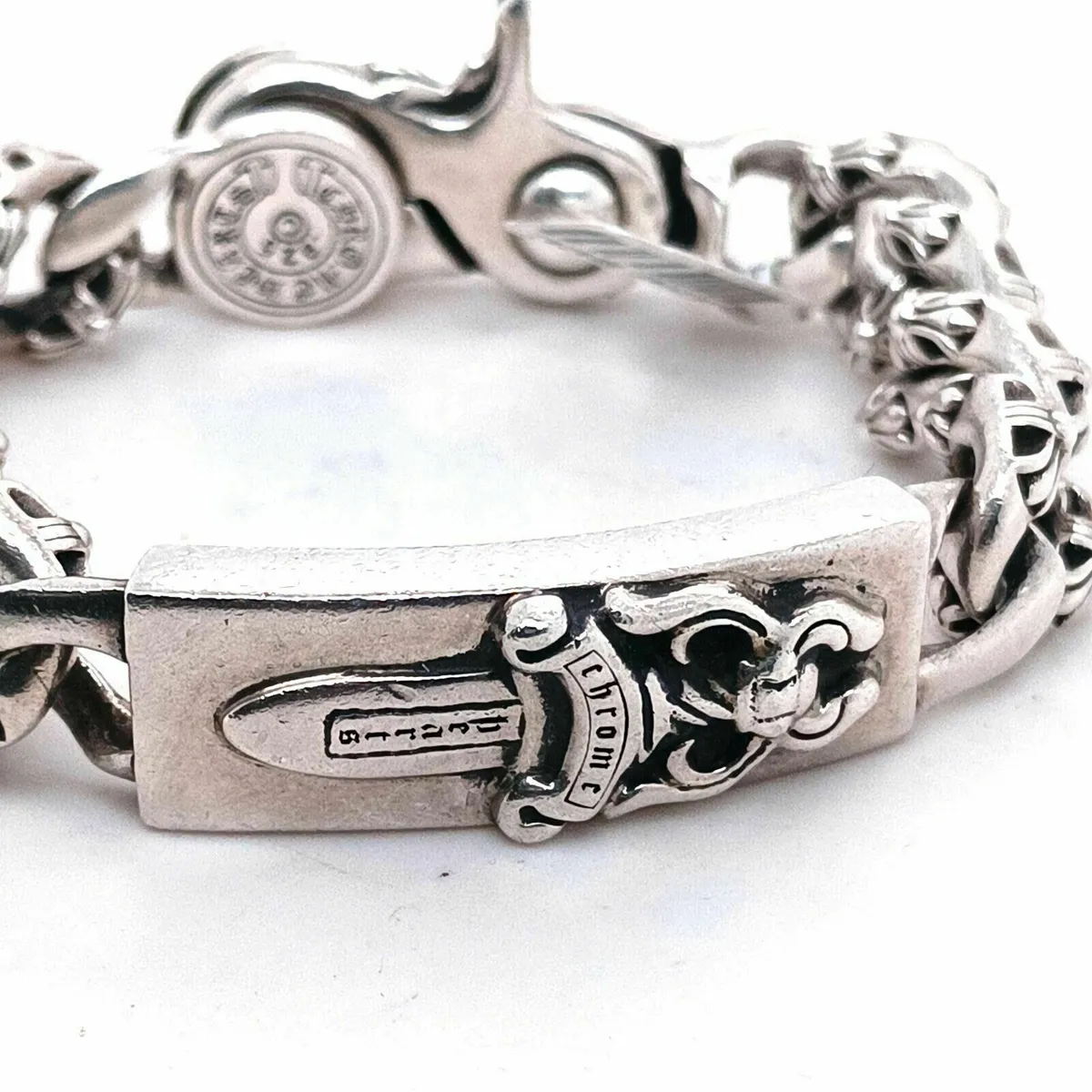 Chrome Hearts Heavy Silver Bracelet Dagger - Image 1