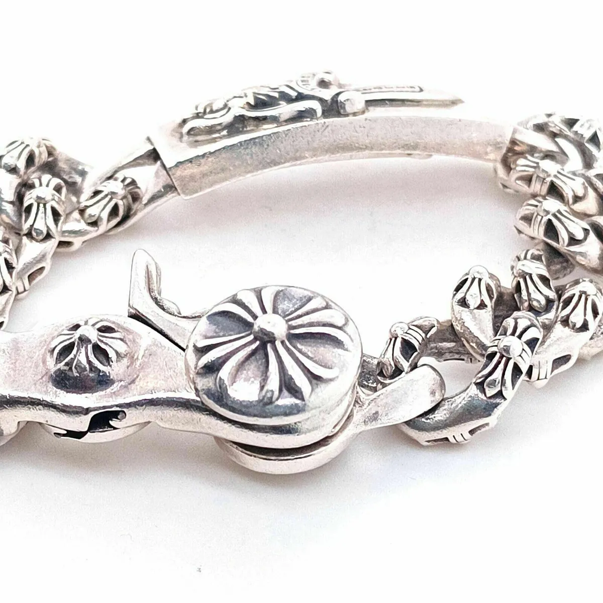 Chrome Hearts Heavy Silver Bracelet Dagger - Image 2