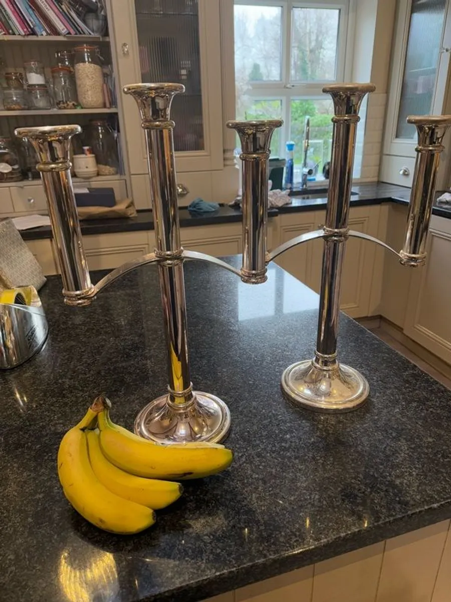 silver candlelabra x 2 - Image 3