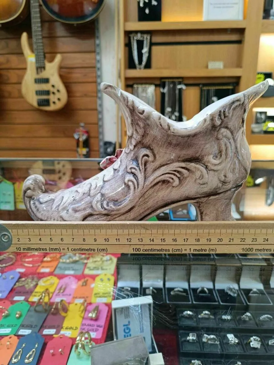 Vintage Capodimonte Porcelain Boot Planter - Image 3