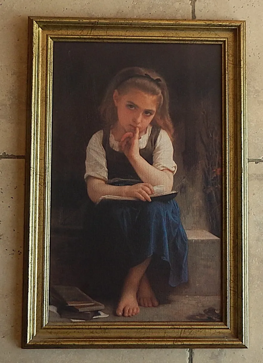 Framed Print on Board of Young Girl - Image 1