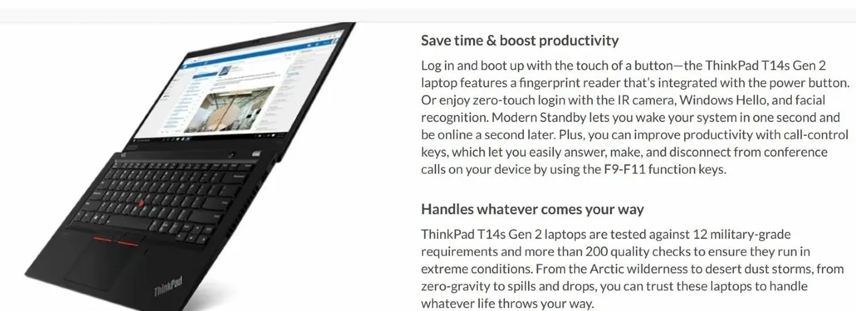ThinkPad T14 AMD Ryzon 5 14" 16GB Ram Professional - Image 1