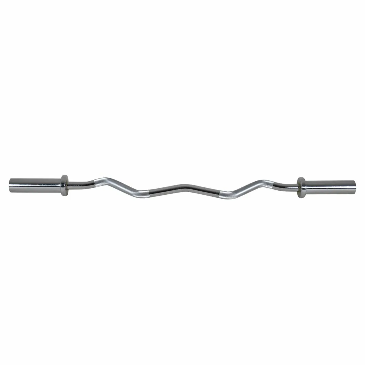 4 Foot Olympic EZ Curl Barbell with Spring Collars - Image 1