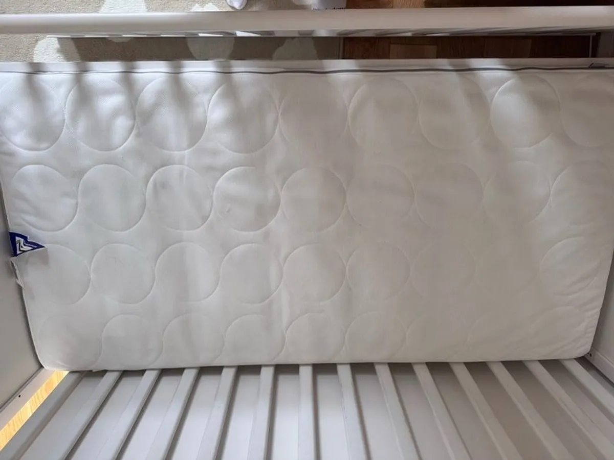 ikea cot + mattress + mattress protector - Image 2
