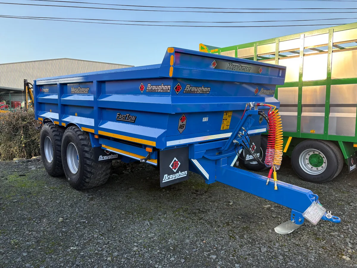 Broughan 16 Tonne Dump Trailer New Holland Blue - Image 1