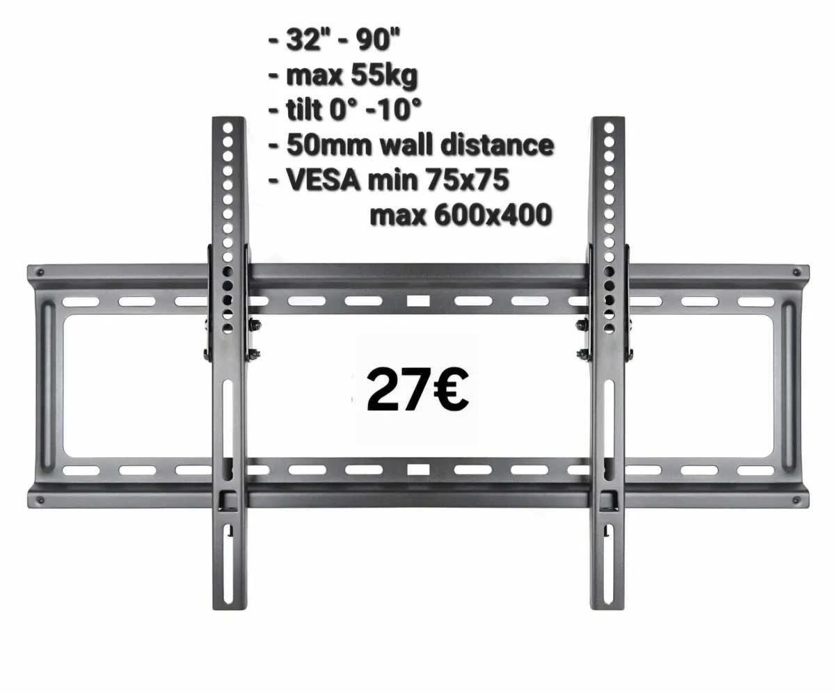 TV Wall Mount Bracket Tilt 32" - 90" TV - Image 1